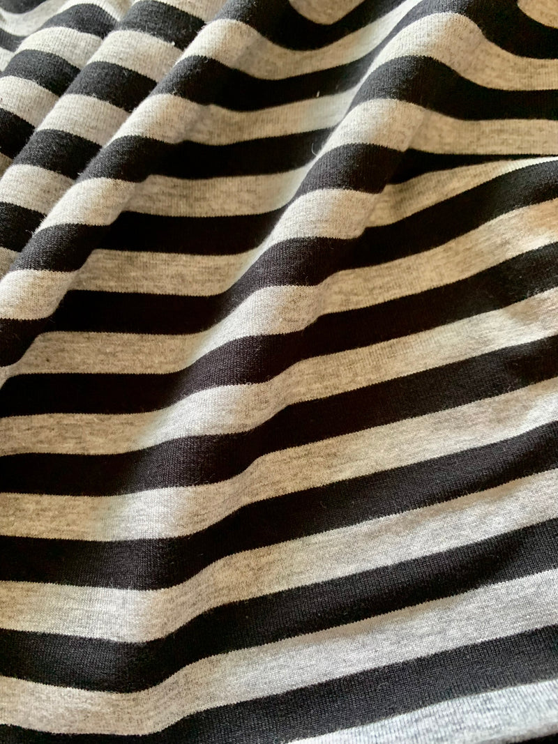 Yarn Dyed Stripes Black & Grey